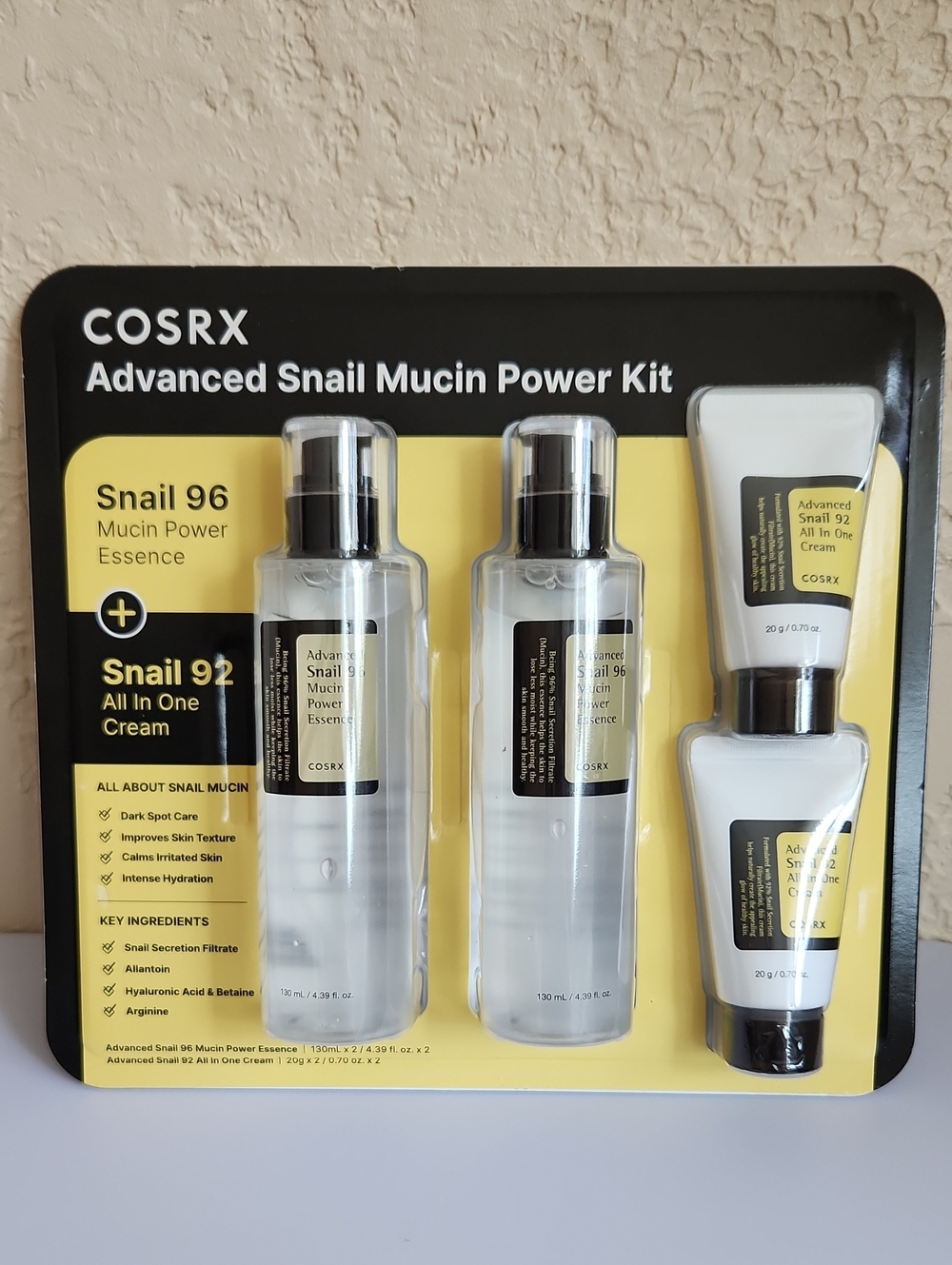 COSRX Advanced Snail Mucin Power Kit, Korean skincare set with snail secretion